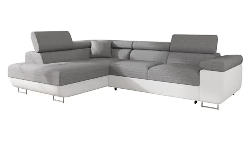 Mirjan24 Ecksofa Torezio mit Schlaffunktion - Sofas & Couches mit Bettkasten und einstellbaren Kopfstützen, ideal für flexibles Wohnen und Übernachtungsgäste.