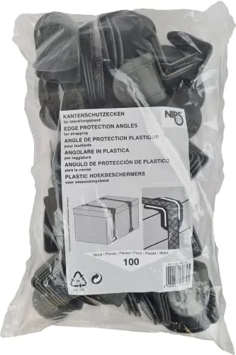 NIPS 140882001 KANTENSCHUTZECKEN, 100er Packung, schwarz von Nips