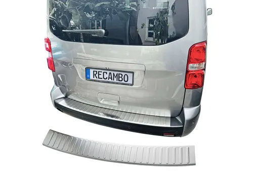 RECAMBO Ladekantenschutz für Toyota ProAce - Abdeckblenden für Kofferraumschutz, aus rostfreiem V2A Edelstahl, bietet exklusiven Schutz und perfekte Passform mit ansprechender Optik.