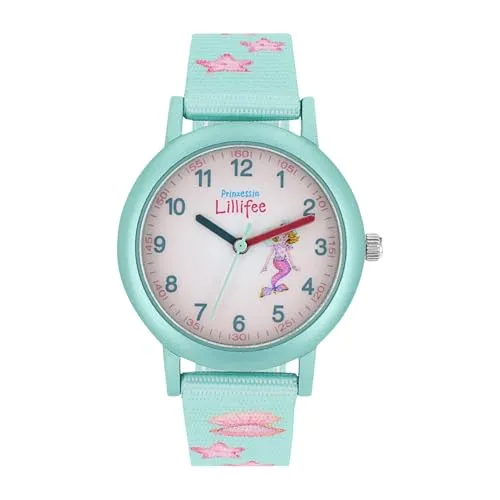Prinzessin Lillifee Armbanduhr für Mädchen - Wasserdichte Kinderquarzuhr mit Textilarmband, bequem und langlebig, ideal für kleine Prinzessinnen - kommt in einer eleganten Geschenkbox.