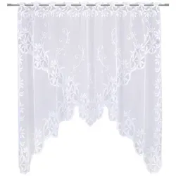 Esposa Kurzgardine Kukat, Weiß, Textil, Abstraktes, 105x150 cm, Textiles Vertrauen