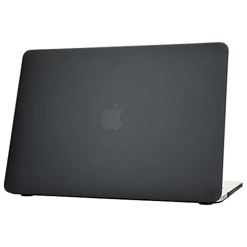 NALIA Hardcase kompatibel mit MacBook Pro 13 Zoll 2016, Ultra-Slim Hülle Case Schutzhülle Matt, Transparent Protector Sleeve Hartschale, Front& Back-Cover Laptop Tasche Skin Dünn, Farbe:Schwarz