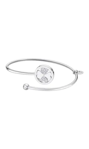 Lotus Style Armband Kleeblatt für Damen aus Edelstahl in der Farbe Silber, Durchmesser 6,6 cm, LS2169-2/1