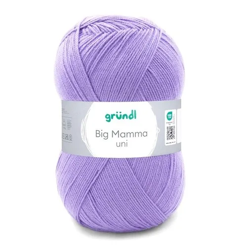 GRÜNDL WOLLE BIG MAMMA UNI 400 g VIOLETT HANDSTRICKGARN 100g/2,45€