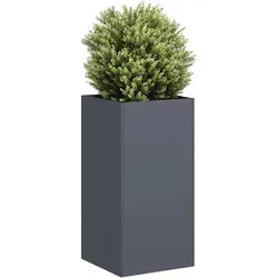 vidaXL Pflanzkübel Anthrazit 40x40x80 cm aus Kaltgewalztem Stahl - Übertöpfe für Garten und Terrasse, langlebig und stabil mit viel Platz für Pflanzen, ideal für kreative Bepflanzungen.