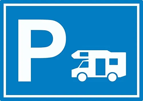 Wohnmobil Parkplatz Aufkleber waagerecht A8 (52x74mm)