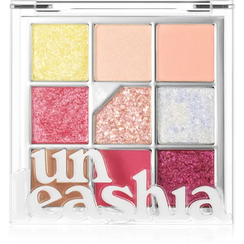 Unleashia Glitterpedia Eye Palette Farbton No.7 - All of Peach Ade - Lidschattenpalette mit 6.2 g, bietet intensiv pigmentierte Farben für atemberaubende Augen-Make-up-Looks, von dezent bis gewagt. Ideal für kreative Kombinationen und langanhaltenden Glitzereffekt.