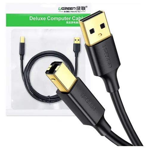 UGREEN USB 2.0 A-B KABEL FÜR DRUCKER 3M FÜR PERIPHERIEGERÄTE VERGOLDET