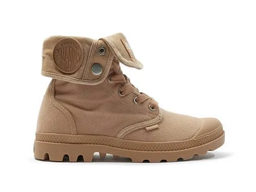Palladium Damen Sportliche Stiefelette Baggy 92353-287-M Braun - Stiefeletten mit vielseitigem Design, tragbar hochgekrempelt oder gestreckt. 100% vegan und aus recycelten Materialien, ideal für Freizeitlooks.