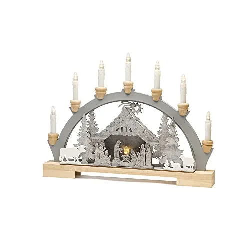 Konstsmide LED Holzsilhouette Krippe