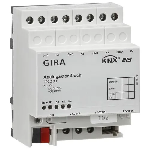 Gira 102200 KNX Analogaktor 4fach