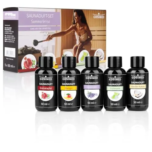 Sport-Tec Saunaduft-Set: 5 Flaschen à 50 ml, Made in Germany, Saunaaufguss