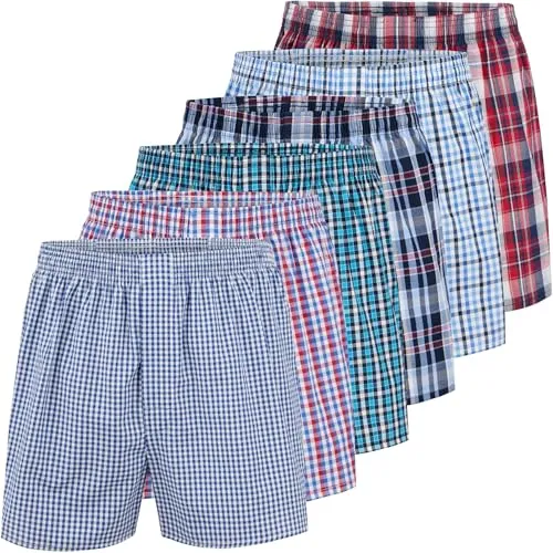 City Life 3er, 6er, 9er Pack Herren Boxershorts Shorts Boxer Webboxer Sparpack S-4XL, Farbe:6er Pack D04, Grösse:M