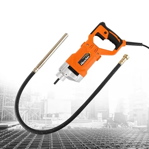 Hanchen Elektrischer Betonrüttler 1280W Flaschenrüttler Profi Industrialer Betonverdichter zum Einführen in nassen Beton | 2m Schlauch, Φ 35mm