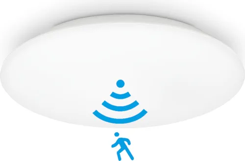 LED Deckenlampe mit Sensor 18W, IP44 - Modernes Design für Bad und Küche - Hochwertige runde Deckenleuchte mit Bewegungs- und Dämmerungssensor, perfekt für Bad, Flur und Schlafzimmer. Energieeffiziente 18W LED mit 25.000 Stunden Lebensdauer und neutralem Licht von 4000K.