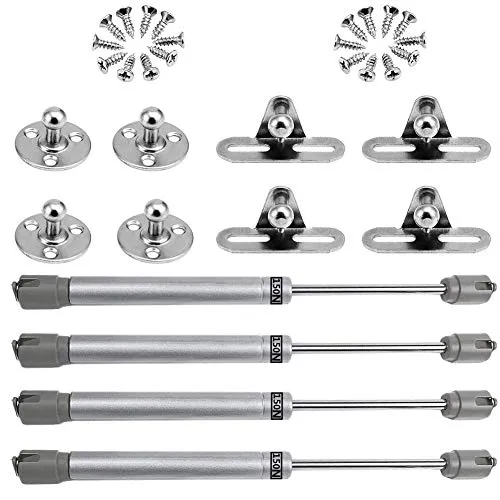 FANDE Gasfeder, 150N Scharnierkolben für Möbel, pneumatischer Wagenheber für Möbel, Kolben für Küchentüren, für Möbelkolben für Schranktüren (4 Stück)
