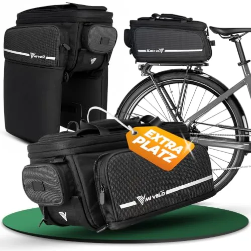 MIVELO Gepäckträgertasche für Fahrräder – Wasserabweisend & Robuste Radtasche mit erweiterbarem Stauraum