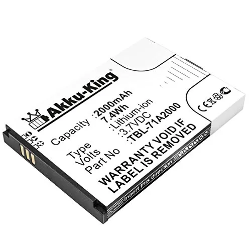 Akku kompatibel mit TP-Link M5250, M5350, M7350 Vers 5/5.1/6.2, M7000, M7200, M7300, TL-TR761, TL-TR861 - ersetzt TBL-71A2000 - Li-Ion 2000mAh
