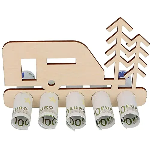 Spruchreif | Geldgeschenk für Camper | Geschenk zum Geburtstag | originelle Geldgeschenke Kreatives Geldgeschenke | Geschenke aus Holz Wohnwagen