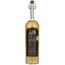 Poli Bassano del Grappa 24 Carati Oro 40% Vol. 0,7l - Edler Grappa aus dem Hause Poli Distillerie, handwerklich destilliert und in Eichenfässern gereift. Genießen Sie die harmonische Komplexität und den goldenen Glanz – perfekt als Digestif oder zu feinem Gebäck.