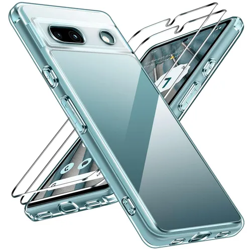 2in1 Glasfolie Display Schutz Hülle für Google Pixel 6 Cover Case