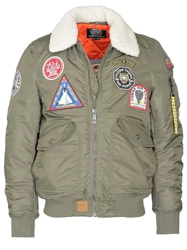 Top Gun Herren Bomberjacke Tg23003 Olive, XL - Funktionsjacke mit abnehmbarem Kunstfellkragen, ideal für stylische Outdoor-Aktivitäten und optimalen Tragekomfort.