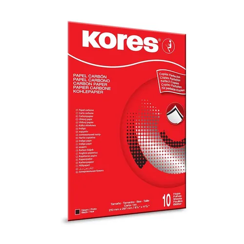 Kores Kohlepapier DIN A4 schwarz 10 Blatt in schwarz von Kores