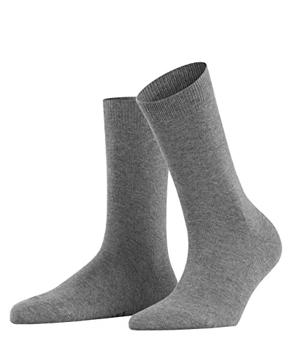FALKE Damen Socken Family W So nachhaltige Baumwolle einfarbig 1 Paar, Grau Greymix 3399, 35-38