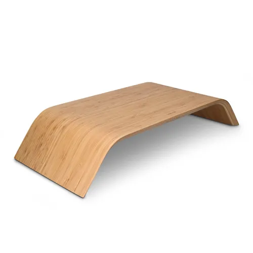 kalibri Bildschirm Holzständer - Ergonomischer Monitorständer aus Bambus - Computertische und ergonomische Monitorerhöhung für eine gesunde Sitzposition, mit Stauraum für Tastatur und rutschfesten Füßen aus EVA, ideal für iMac, BenQ und Samsung.