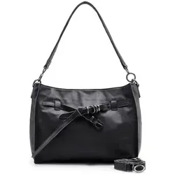 FREDsBRUDER Schultertasche Shoulderbag aus echtem Leder in schwarz von FREDsBRUDER