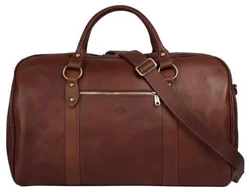 Reisetasche PIKÉ aus echtem Leder, Made in Italy - Elegante Reisetasche aus vegetabil gegerbtem Leder, ideal für Kurztrips. Mit viel Platz, verstärkten Tragegriffen und abnehmbarem Schultergurt – der perfekte Begleiter für stilvolle Reisen!