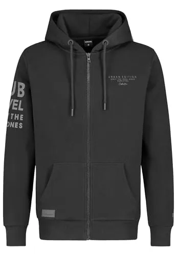 Sublevel Herren Zip Kapuzenpullover NIK Black H10608BC21524A4NO-XL
