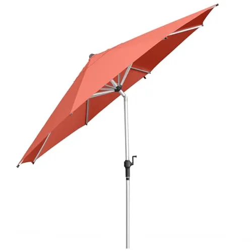 Aluminium Sonnenschirm 300 cm mit Kurbelsystem - Sonnenschirm mit 3m Durchmesser, Kippfunktion und maximalem UV-Schutz von 97,5%. Ideal für entspanntes Sitzen im Freien bei jedem Wetter.