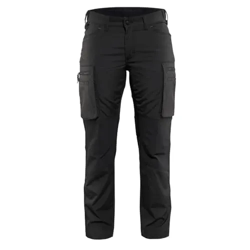 Blaklader 71591845 Damen-Diensthose Stretch, Schwarz, Größe C40 - Arbeitshosen aus leichtem, schnelltrocknendem Material mit Stretcheinsätzen für optimale Bewegungsfreiheit, ideal für Innen- und Außenarbeiten.