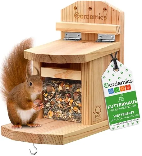 Gardemics Eichhörnchen Futterhaus wetterfest von Gardemics
