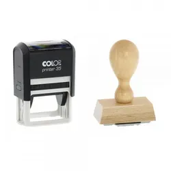 Stempel Colop Printer 35 custom - 6 Zeilen in Rot - Stempel für individuelle Texte, 50x30 mm, perfekt für Büros und Organisationen, langlebige Textplatte in leuchtendem Rot.