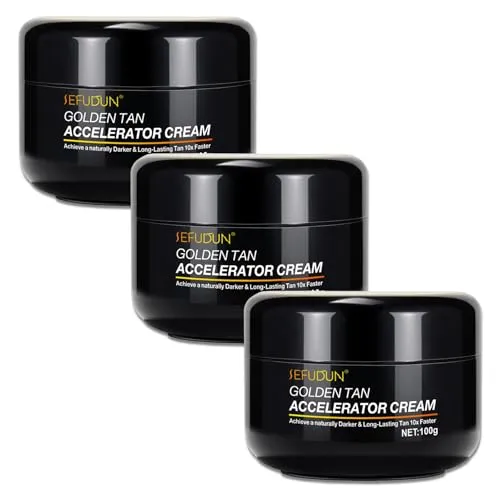 P-Beauty 3x Bräunungsbeschleuniger Creme 100g - Tanning Cream für schnelle Bräune, intensiver Gold Glow - Sonnencreme & Solarium Bräunungscreme - gleichmäßige Bräune ohne Flecken, zieht schnell ein