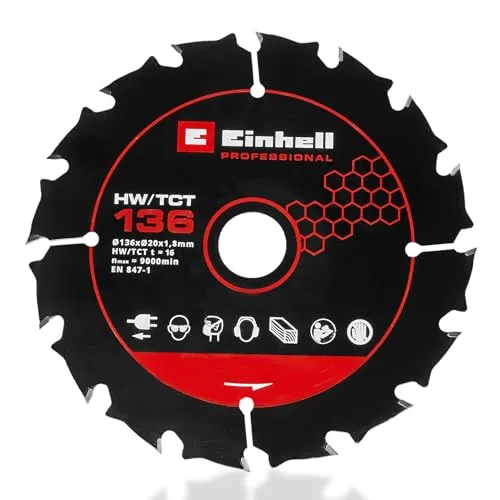Einhell Kreissägeblatt 136x20 – Hartmetallbestückt für präzise Schnitte