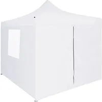 Profi Partyzelt Faltbar 3x3m mit 4 Seitenwänden - Gartenzelt aus strapazierfähigem 600D Oxford-Gewebe, wasserfest und mit UV-Schutz. Ideal für Feiern im Freien, einfach aufzubauen und flexibel einsetzbar.