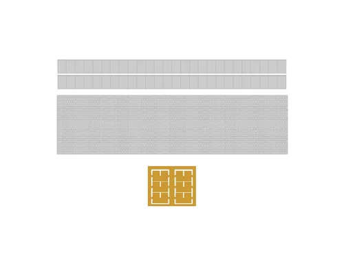 H0 Modusteck Bahnsteig Set 2 Ergänzung 75,2mm für C-Gleis 