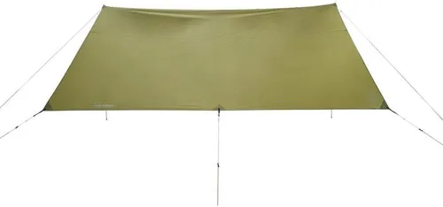Nordisk Voss 20 PU Tarp - Dunkelolivgrün - Robustes Tarp für Camping und Outdoor, leicht und kompakt mit einfacher Aufstellung dank Aluminium Peanut Slidern. Ideal für Schutz vor Sonne und Regen.