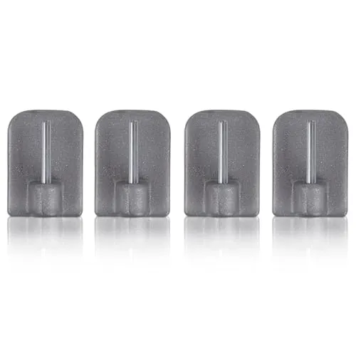 Stück Chrom Matt selbstklebende Haken für Vitragestangen, Gardinenstangen, Vorhangstangen, Bistrostangen 4