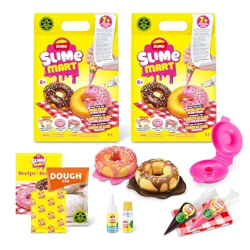Slime Mart kleine Tüte (Krapfen) von ZURU (2 Pack), Schleim-Spielzeug, Basteln für Kinder und Kidults, Soft-Schleim-Herstellungsset für Mädchen von 6–10, Rosa
