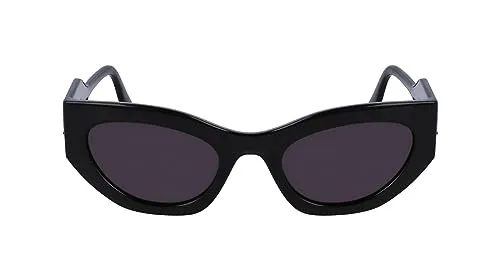KARL LAGERFELD Damen Kl6122s Sonnenbrille - Sportbrillen mit innovativer Katzenaugenform, aus leichtem bioeingespritztem Material für hohen Tragekomfort und eine umweltfreundliche Alternative zu herkömmlichem Kunststoff.