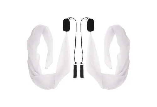 Diabolo Freizeitsport Spiel Spiral Poi 60cm (weiß)