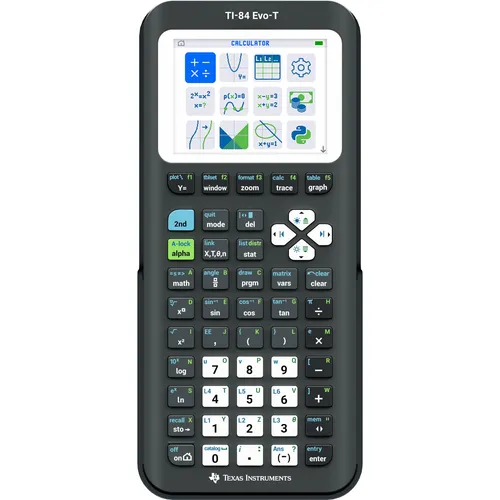 TI TI-84 EVO-T (84EVOT/FC/7E2) - Fortschrittlicher Taschenrechner mit intuitiver Benutzeroberfläche, ideal für Schüler und Studenten. Perfekt für komplexe Berechnungen und grafische Darstellungen.