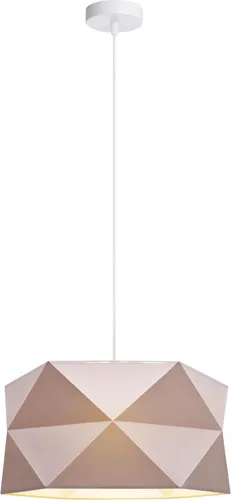 Pendelleuchte Avinse Weiß Braun E27 Ø70 cm - Moderne Hängelampe für Esszimmer und Wohnzimmer, blendarm und stilvoll, mit einem Durchmesser von 70 cm für eine optimale Ausleuchtung.