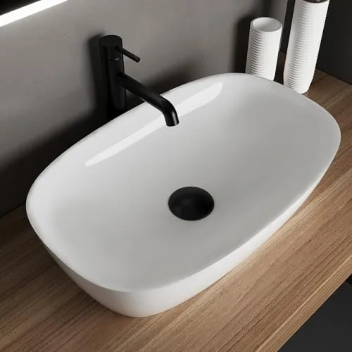 Alpenberger Aufsatzwaschbecken Eckig Oval 60 cm von Alpenberger Germany