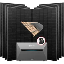 Anker SOLIX Solarbank 3 Pro 3560W Balkonkraftwerk mit Smart Meter, BP2700 optional 2.68kWh bis 10.72kWh, IP65Ohne BP2700 (Dachziegel)