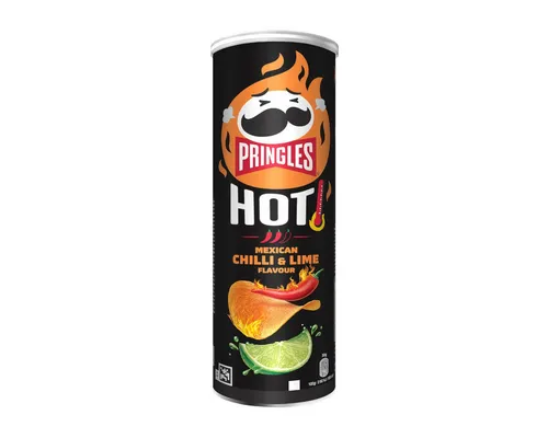 Pringles Knabberei, Pringles Hot Mexican Chilli und Lime Stapelchips Packung 160g